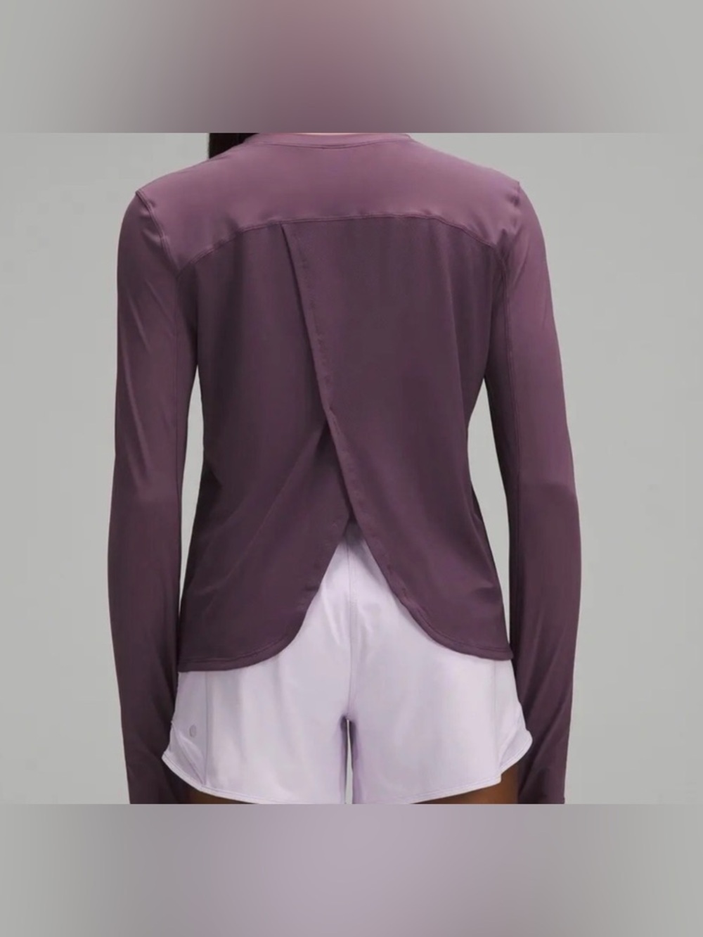 Mesh Panelled Running Long Sleeve Grape Thistle Size 6 - Picture 2 of 8
